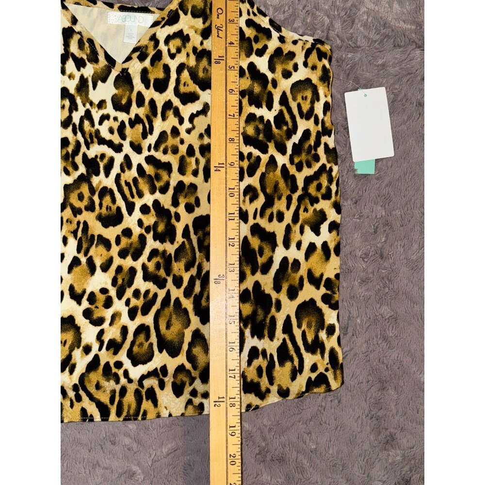 Leopard Print Sleeveless Cami Top By Abound - S - Polyester - Brown & Black - Picture 7 of 7